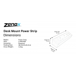 Zenox Z-20CK06 搭載式拖板：時尚設計、4個USB、2個英規插座